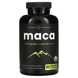 뉴트라챔스 NutraChamps, 마카, 유기농 캡슐 180정