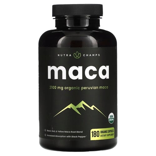 뉴트라챔스 NutraChamps, 마카, 유기농 캡슐 180정 상세 이미지