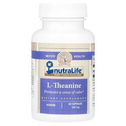 뉴트라라이프 NutraLife, L-테아닌, 200mg, 캡슐 60정