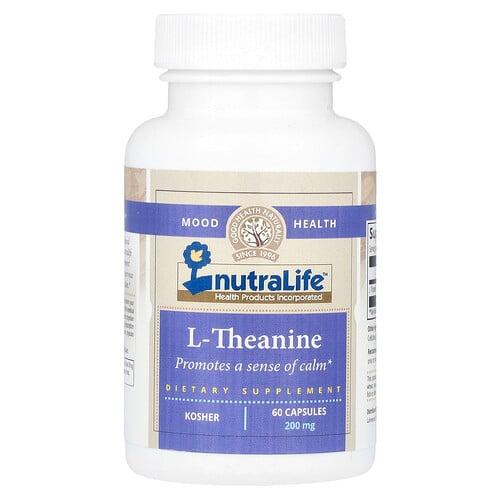 뉴트라라이프 NutraLife, L-테아닌, 200mg, 캡슐 60정 상품 이미지
