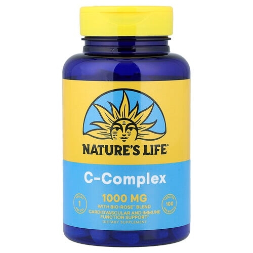네츄럴 라이프 Nature's Life, C-복합체, 1,000mg, 100정 상세 이미지