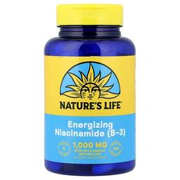 네츄럴 라이프 Nature's Life, 에너자이징 나이아신아마이드(B-3), 1,000mg, 100정