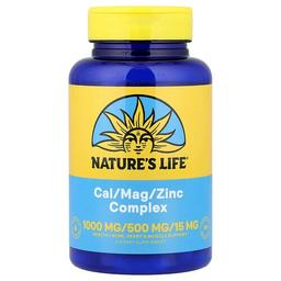 네츄럴 라이프 Nature's Life, Cal/Mag/Zinc 복합체, 캡슐 100정