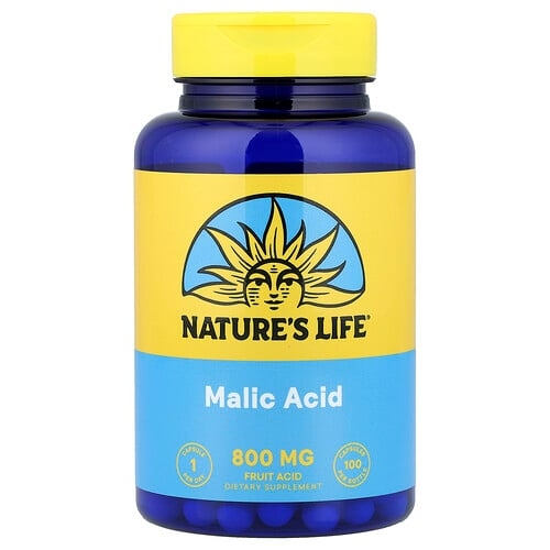 네츄럴 라이프 Nature's Life, 말산, 800mg, 베지 캡슐 100정 상세 이미지