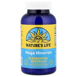 네츄럴 라이프 Nature's Life, 메가 미네랄, 캡슐 250정