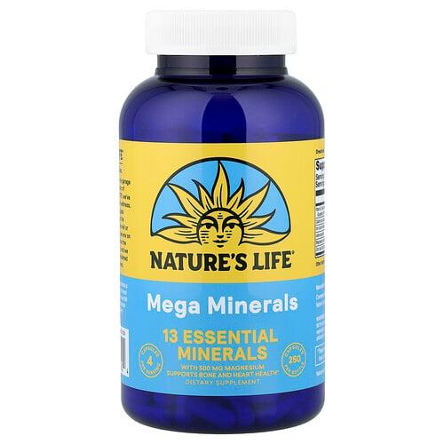네츄럴 라이프 Nature's Life, 메가 미네랄, 캡슐 250정 상품 이미지