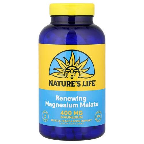 네츄럴 라이프 Nature's Life, Renewing 마그네슘 말레이트, 250정(1정당 200mg) 상품 이미지