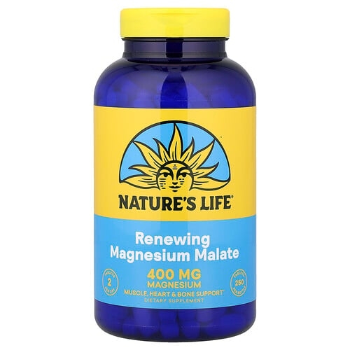 네츄럴 라이프 Nature's Life, Renewing 마그네슘 말레이트, 250정(1정당 200mg) 상세 이미지