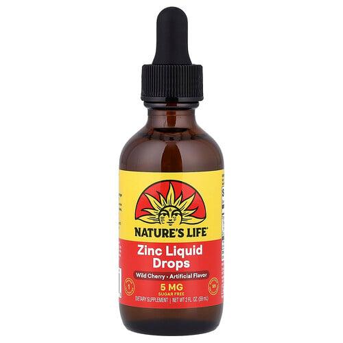 네츄럴 라이프 Nature's Life, Zinc Liquid Drops, 야생 체리, 59ml(2fl oz) 상품 이미지