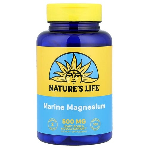 네츄럴 라이프 Nature's Life, 해양 마그네슘, 베지 캡슐 100정(캡슐 1정당 250mg) 상세 이미지