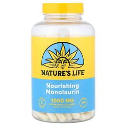 네츄럴 라이프 Nature's Life, 너리싱 모노라우린, 캡슐 180정(캡슐 1정당 500mg)