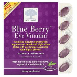 뉴 노르딕 US New Nordic, Blue Berry™, 눈 건강 비타민, 60정