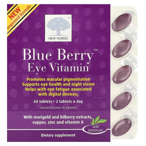 뉴 노르딕 US New Nordic, Blue Berry™, 눈 건강 비타민, 60정 상세 이미지