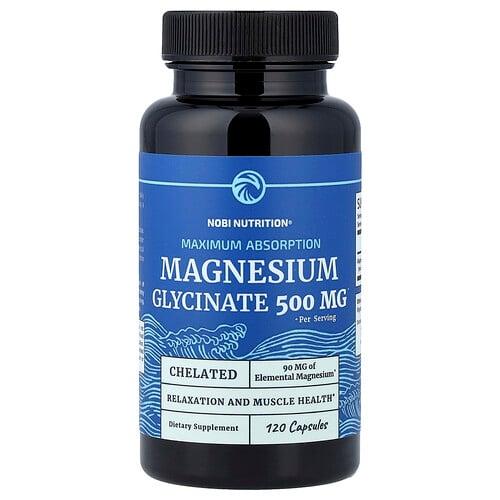 Nobi Nutrition, 마그네슘 글리신산, 최대 흡수, 캡슐 120정(캡슐 1정당 250mg) 상품 이미지