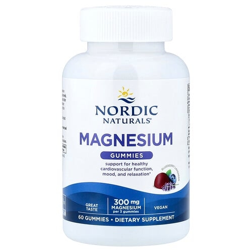 노르딕 네츄럴 프로페셔날 Nordic Naturals, 마그네슘 구미젤리, 블루베리 라벤더, 구미젤리 60개(구미젤리 1개당 100mg) 상세 이미지