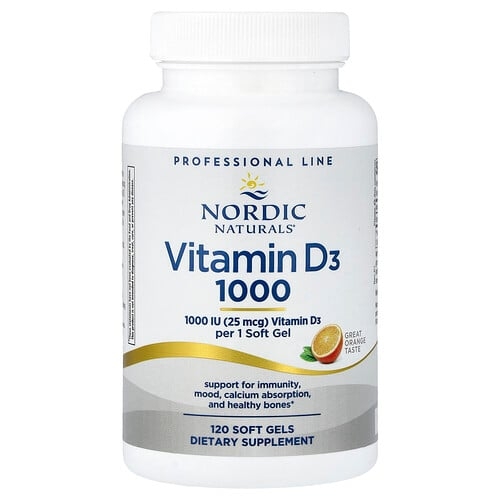 노르딕 네츄럴 프로페셔날 Nordic Naturals, 비타민D3, 1000mcg(1,000IU), 소프트젤 120정 상세 이미지