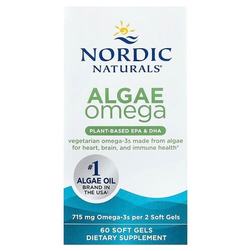 노르딕 네츄럴 프로페셔날 Nordic Naturals, 해조류 Omega, 소프트젤 60정(소프트젤 1정당 357.5mg) 상세 이미지