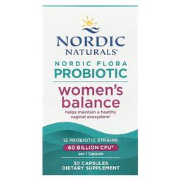 노르딕 네츄럴 프로페셔날 Nordic Naturals, Nordic Flora 프로바이오틱, 여성용 균형, 캡슐 30정