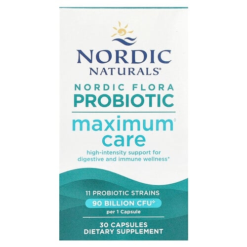 노르딕 네츄럴 프로페셔날 Nordic Naturals, Nordic Flora 프로바이오틱, 맥시멈 케어, 900억CFU, 캡슐 30정 상세 이미지