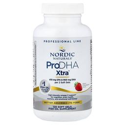 노르딕 네츄럴 프로페셔날 Nordic Naturals, ProDHA Xtra™, 딸기 맛, 소프트젤 120정