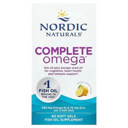노르딕 네츄럴 프로페셔날 Nordic Naturals, 컴플리트 오메가, 레몬, 소프트젤 60정