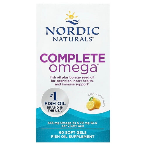 노르딕 네츄럴 프로페셔날 Nordic Naturals, 컴플리트 오메가, 레몬, 소프트젤 60정 상세 이미지