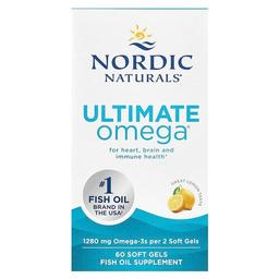 노르딕 네츄럴 프로페셔날 Nordic Naturals, Ultimate Omega, 레몬, 소프트젤 60정(소프트젤 1정당 640mg)