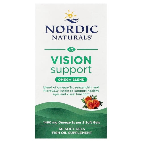 노르딕 네츄럴 프로페셔날 Nordic Naturals, 시력 증진, 오메가 혼합물, 소프트젤 60정 상세 이미지