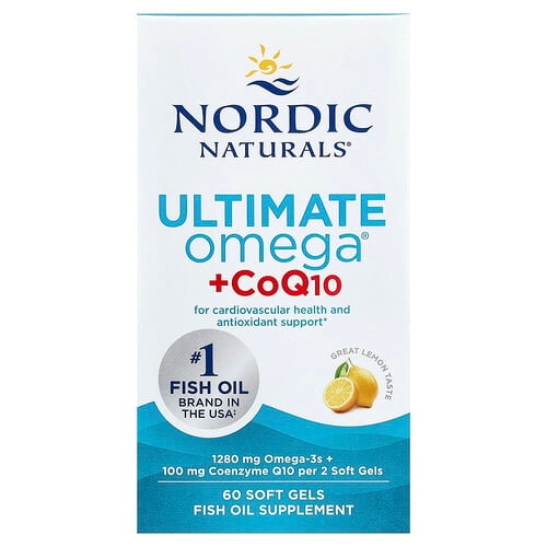 노르딕 네츄럴 프로페셔날 Nordic Naturals, Ultimate Omega® + CoQ10, 레몬 맛, 소프트젤 60정 상세 이미지
