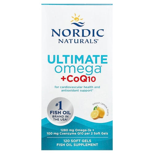 노르딕 네츄럴 프로페셔날 Nordic Naturals, Ultimate Omega® + CoQ10, 레몬 맛, 소프트젤 120정 상세 이미지