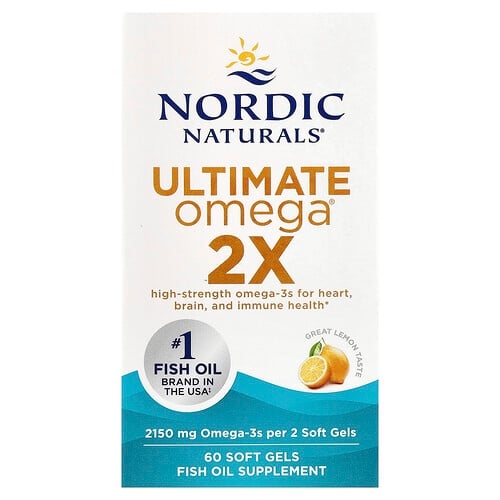 노르딕 네츄럴 프로페셔날 Nordic Naturals, Ultimate Omega 2X, 레몬, 2,150mg, 소프트젤 60정(소프트젤 1정당 1,075mg) 상세 이미지