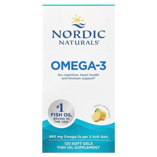 노르딕 네츄럴 프로페셔날 Nordic Naturals, 오메가3, 그레이트 레몬 맛, 소프트젤 120정(소프트젤당 345mg) 상품 이미지