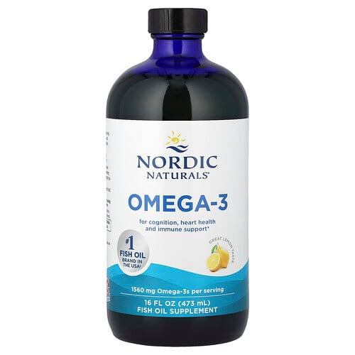 노르딕 네츄럴 프로페셔날 Nordic Naturals, 오메가3, 레몬, 1,560mg, 473ml(16fl oz) 상품 이미지