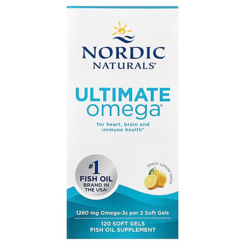노르딕 네츄럴 프로페셔날 Nordic Naturals, Ultimate Omega®, 레몬 맛, 소프트젤 120정(소프트젤당 640mg) 상품 이미지