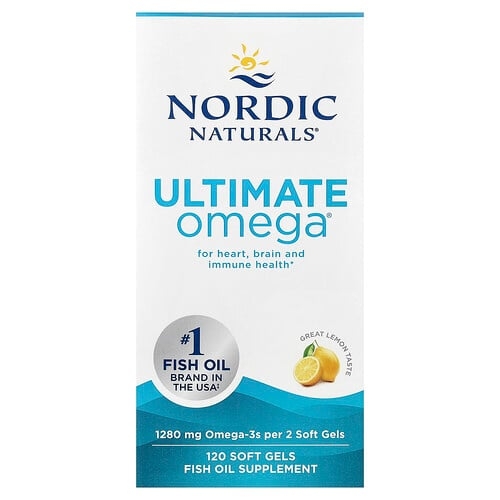 노르딕 네츄럴 프로페셔날 Nordic Naturals, Ultimate Omega®, 레몬 맛, 소프트젤 120정(소프트젤당 640mg) 상세 이미지