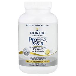 노르딕 네츄럴 프로페셔날 Nordic Naturals, ProEFA® 3-6-9, 레몬 맛, 소프트젤 180정