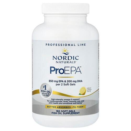 노르딕 네츄럴 프로페셔날 Nordic Naturals, ProEPA™, 레몬, 소프트젤 180정 상품 이미지