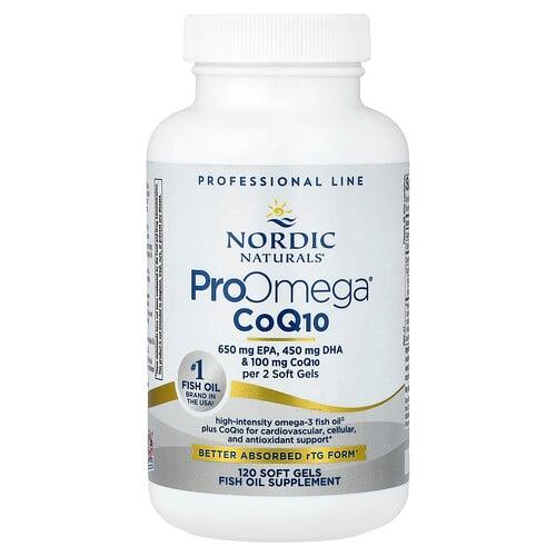노르딕 네츄럴 프로페셔날 Nordic Naturals, ProOmega CoQ10, 1,000 mg, 120 소프트젤 상품 이미지