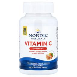 노르딕 네츄럴 프로페셔날 Nordic Naturals, 비타민C 구미젤리, 귤, 구미젤리 60개(구미젤리 1개당 125mg)