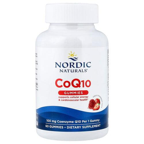 노르딕 네츄럴 프로페셔날 Nordic Naturals, CoQ10, 딸기, 100mg, 구미젤리 60개 상품 이미지