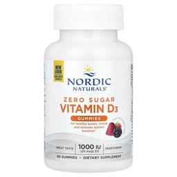 노르딕 네츄럴 프로페셔날 Nordic Naturals, 무설탕 비타민D3 구미젤리, 그레이트 와일드 베리, 25mcg(1,000IU), 구미젤리 60개