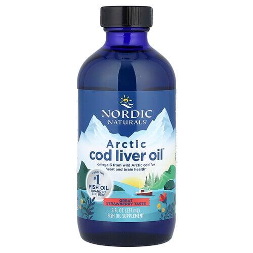 노르딕 네츄럴 프로페셔날 Nordic Naturals, 아크틱 코드 리버 오일, 스트로베리, 8 액량 온스 (237 밀리리터) 상품 이미지