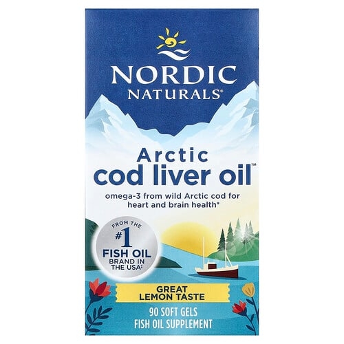 노르딕 네츄럴 프로페셔날 Nordic Naturals, Arctic Cod Liver Oil™, 레몬 맛, 소프트젤 90정 상세 이미지