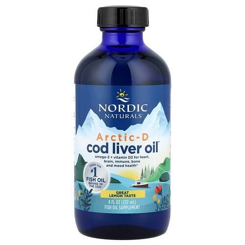 노르딕 네츄럴 프로페셔날 Nordic Naturals, Arctic-D Cod Liver Oil™, 레몬 맛, 237ml(8fl oz) 상품 이미지