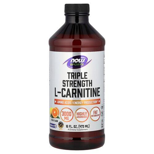 나우푸드 NOW Foods, 스포츠, l-카르니틴, 3배 스트렝스, 시트러스, 473ml(16fl oz) 상품 이미지