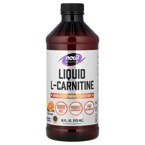 나우푸드 NOW Foods, Sports, 액상 l-카르니틴, 시트러스, 473ml(16fl oz) 상품 이미지