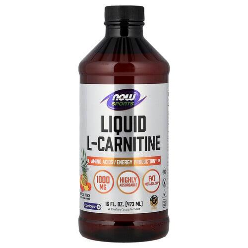 나우푸드 NOW Foods, 스포츠, 리퀴드 l-카르니틴, 트로피컬 펀치, 473ml(16fl oz) 상품 이미지