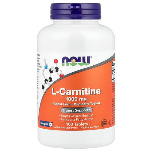 나우푸드 NOW Foods, L-카르니틴, 1,000mg, 100정 상품 이미지