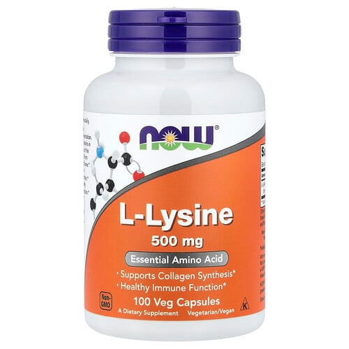 나우푸드 NOW Foods, l-라이신, 500mg, 베지 캡슐 100정 상세 이미지