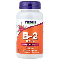 나우푸드 NOW Foods, B-2, 100mg, 베지 캡슐 100정
